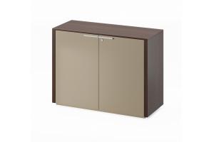 УНИО/UNIO Шкаф низкий, 2 двери ЭВКАЛИПТ МОРЕН/БЕЖ