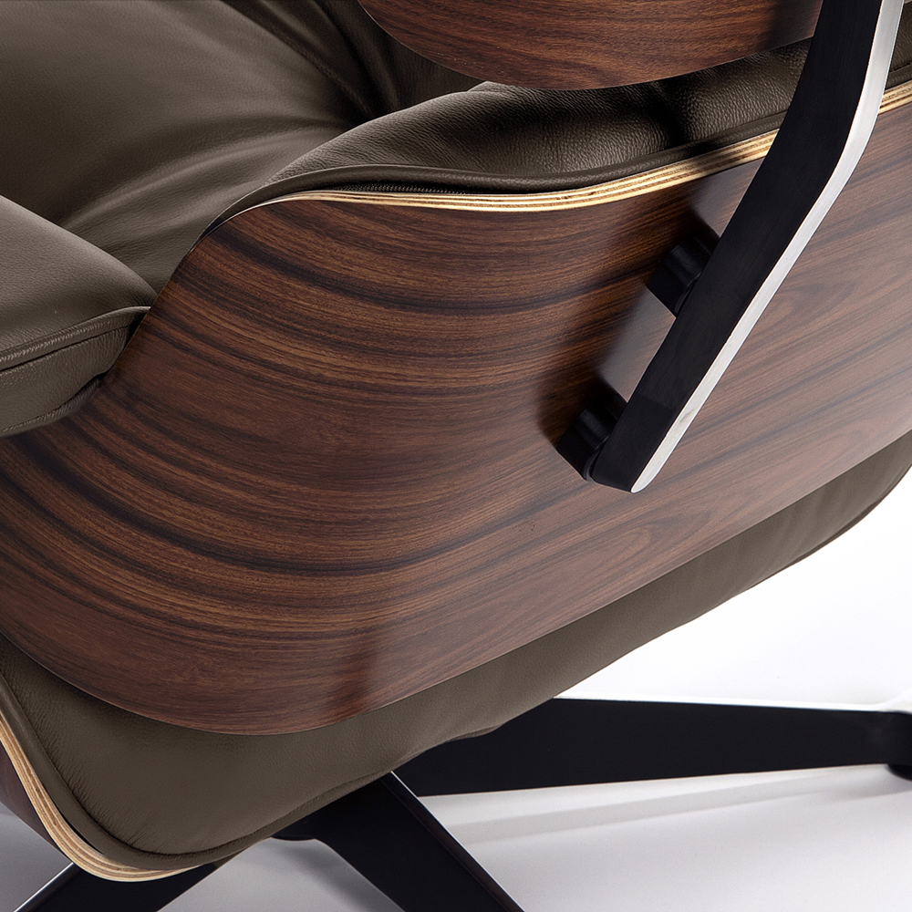 Кресло eames lounge с оттоманкой