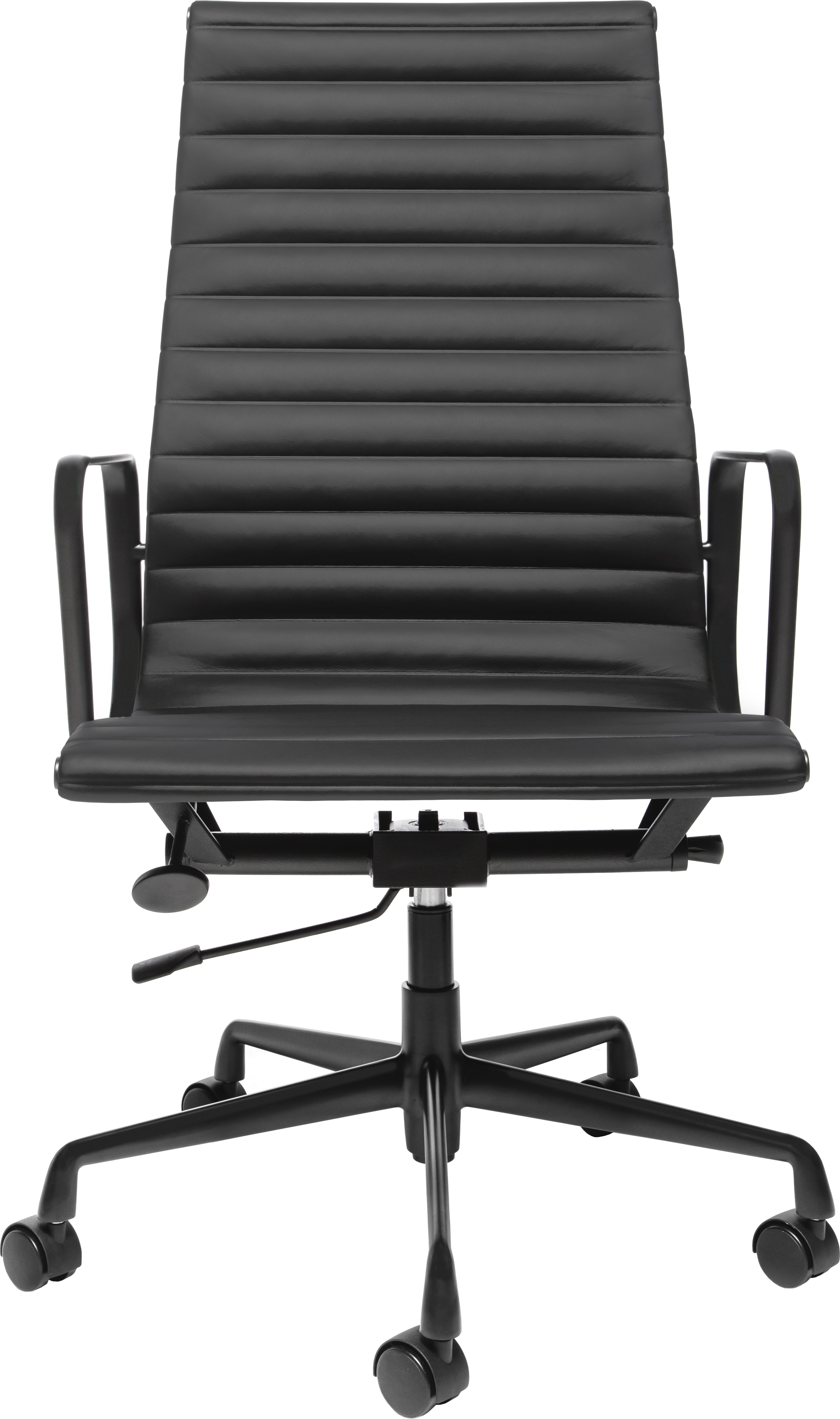 Кресло eames style ribbed office chair ea 117 серая кожа