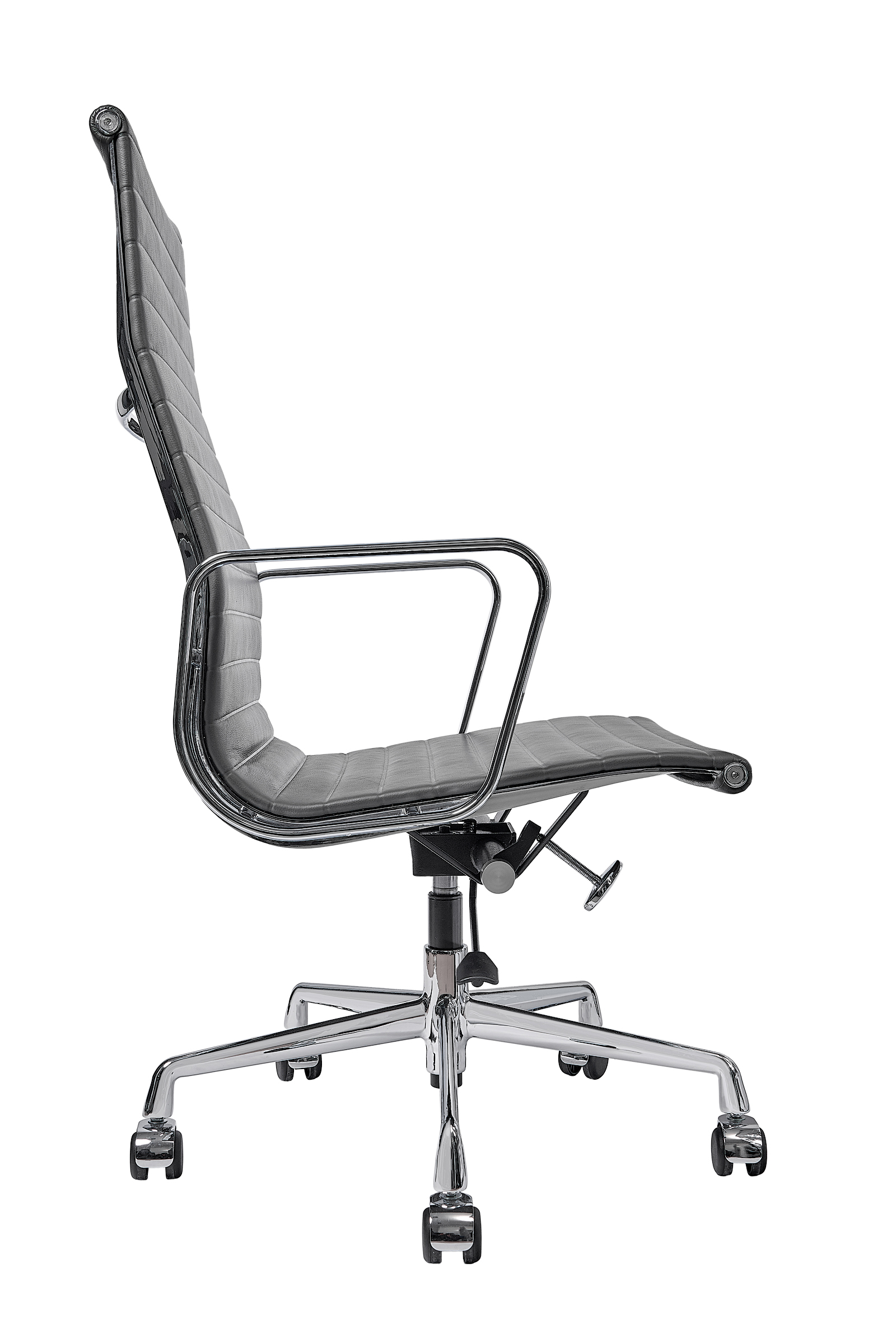 Кресло eames style ribbed office chair ea 117 серая кожа