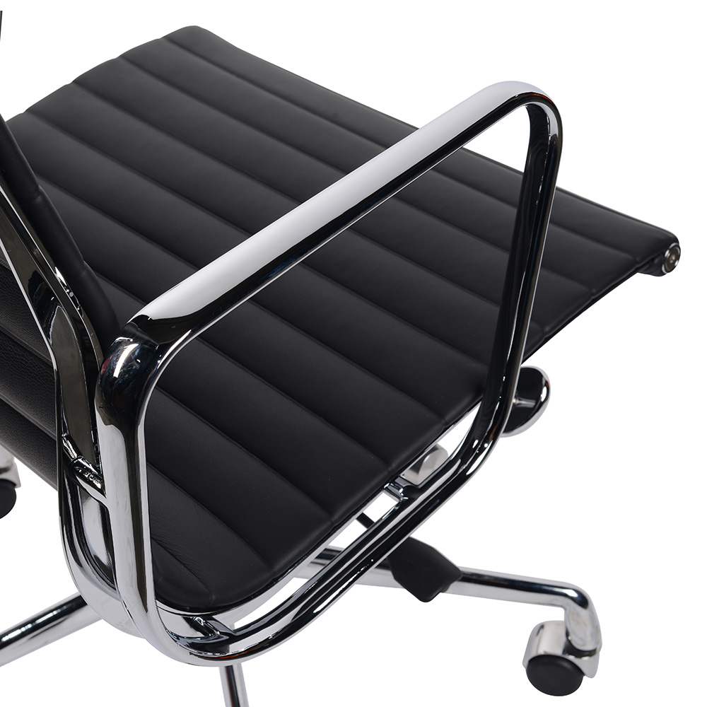 Кресло eames style ribbed office chair ea 117 серая кожа